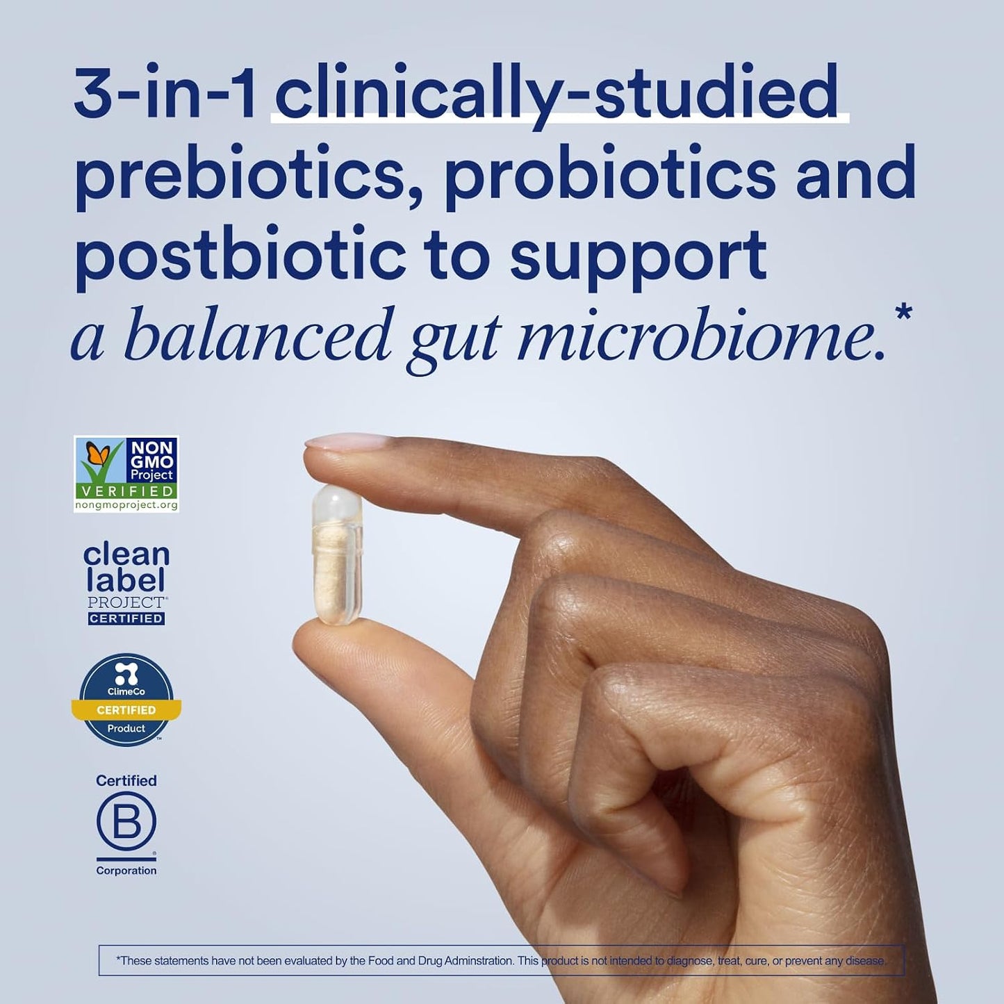 Ritual Synbiotic+ 3-in-1 Probiotic Supplement - 30 Capsules - 30 Servings | Probiotic, Prebiotic, Postbiotic - Women and Men