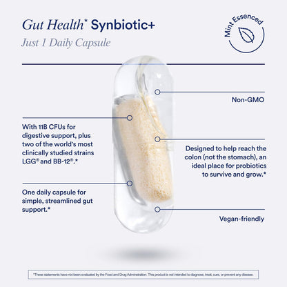 Ritual Synbiotic+ 3-in-1 Probiotic Supplement - 30 Capsules - 30 Servings | Probiotic, Prebiotic, Postbiotic - Women and Men